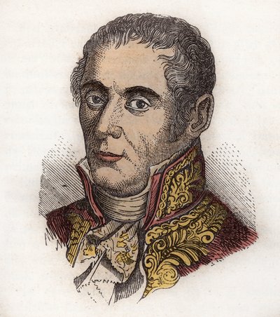 Alessandro Volta (1745-1827) cientista italiano, notável por sua invenção da pilha de voltaica de Unknown artist