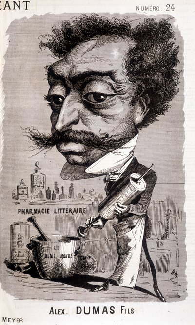 Alexandre Dumas Fils e sua "farmácia literária" - em "Le Géant" de 08/02/1868 de Unknown artist