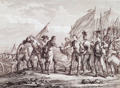 Guerra Revolucionária Americana: rendição do General Burgoyne em Saratoga de Unknown artist