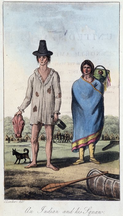Um índio e a sua squaw, Canadá de Unknown artist