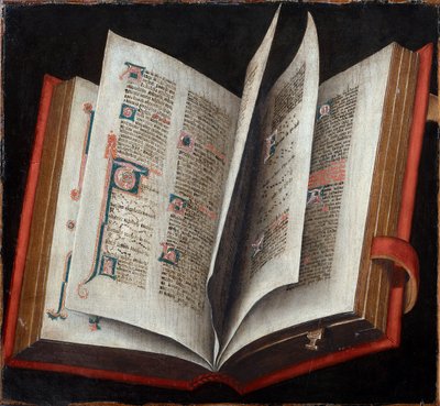 Um Livro Litúrgico Aberto - Anónimo - c. 1525 - Óleo sobre madeira - Museu de História de Arte, Vienne de Unknown artist