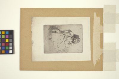 Annie, sentada (gravura) de Unknown artist