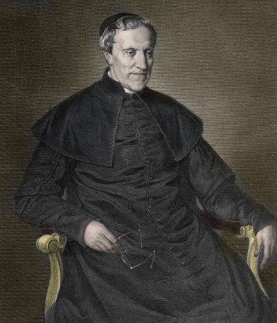 Antonio Rosmini (1797- 1855), filósofo e sacerdote italiano - Retrato do sacerdote e filósofo italiano Antonio Rosmini Serbati (Rosmini-Serbati) (1797-1855)". de Unknown artist