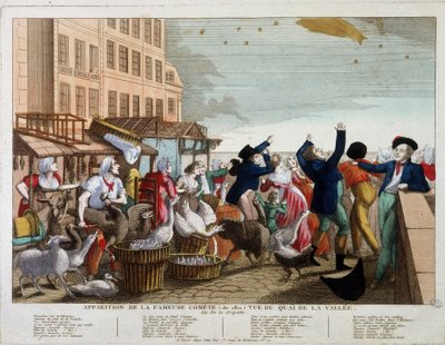 Aparição do famoso comete (1811) visto do Quai de la Vallee em Paris - song sur l