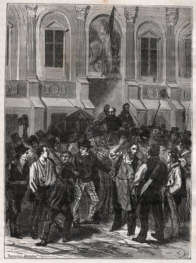 Armand Barbes, revolucionário francês (1809-1870) antes de sua prisão em 12 de maio de 1839 - Gravura de 1882 em "Histoire de dix ans: 1830-1840" Louis-Blanc (1811-1882) de Unknown artist