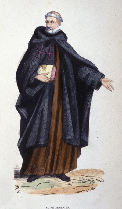 Monge arménio. Gravação de um álbum sobre ordens religiosas, Paris de Unknown artist