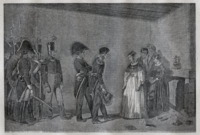 Prisão da duquesa de Berry (1798-1870 Marie-Caroline de Bourbon-Sicily) em Nantes em 7 de Novembro de Unknown artist