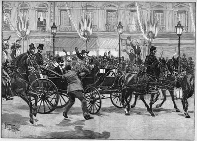 Assassinato do Presidente da República Sadi Carnot (1837-1894), pelo anarquista Caserio. 24 de junho de 1894. de Unknown artist