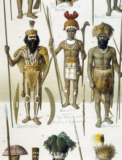 Povos Indígenas Australianos em trajes de Estado de Unknown artist