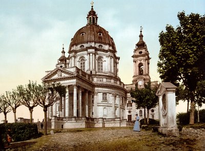 Basílica da Superga (Basílica da Superga) em Turim (Turim) na Itália em 1890 de Unknown artist