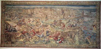 Batalha de Pavia. Tapeçaria. Século XVII. Museu de Capodimonte, Nápoles. de Unknown artist