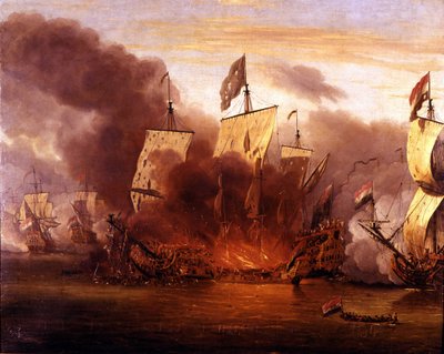 Batalha de Solebay: 7/06/1672. de Unknown artist