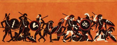 Batalha dos Gregos e dos Troianos (Guerra de Tróia) 1808-1810 (pintura) de Unknown artist