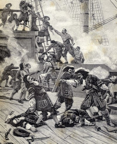 Batalha num barco - Jean Bart. de Unknown artist
