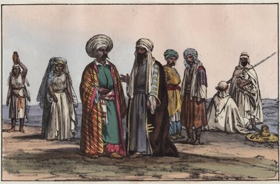 Beduínos - Beduínos - gravura de "Usos e Costumes de Todos os Povos do Universo". Ou melhor, a história do governo, das leis, das milícias, da religião de todas as nações desde os tempos mais remotos até aos nossos dias" 1856 de Unknown artist