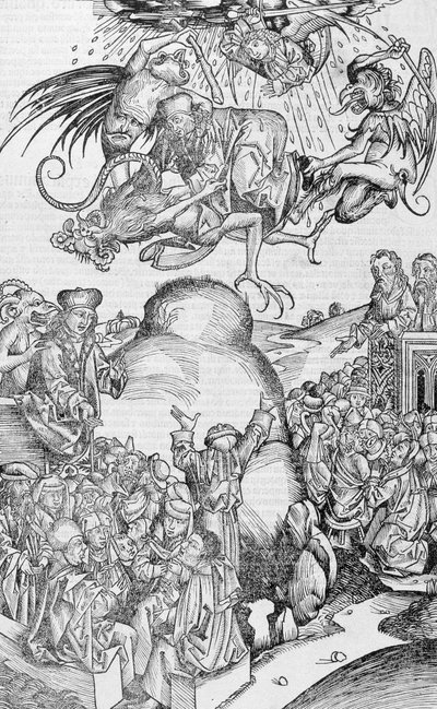 Crenças e Superstições. Em "Crónicas de Nuremberga". de Unknown artist