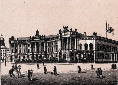 Berlim, Alemanha: vista do Castelo do Imperador). em "O mundo ilustra 168 vistas" Sem data (finais do século XIX) de Unknown artist