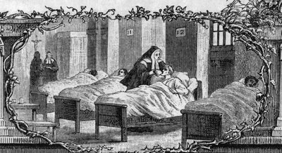 Bernadette Soubirous (1844-1879) com o vestido de freira que cuida dos doentes. de Unknown artist