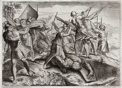 Bíblia de Royaumont, Velho Testamento: Jonathas Pontiff. Jonathas (Jonathan) sucede a seu irmão Judas Machabee (Maccabee, Macabee) à frente da revolta contra os Seleucidas. Ele conquistou várias vitórias. Diodote Tryphon finalmente surpreende-o por traição de Unknown artist