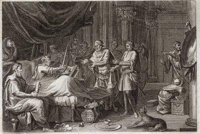 Bíblia de Royaumont, Velho Testamento: Judas Machabee. Judas Machabee (Maccabee, Macabee) sucedeu seu pai Matathias (Mathathias, Mattathias) na conduta do exército, e apoiou todo o povo judeu contra a opressão dos Seleucidas. Illustra de Unknown artist