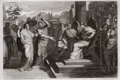 Bíblia de Royaumont, Velho Testamento: Piete de Josafá. Jehosafá, o rei mais piedoso de Judá, faz tremer todos os príncipes que estão ao redor dele, e testifica de várias maneiras a sua piedade para com Deus, o que o fez vitorioso sobre os seus inimigos. I de Unknown artist