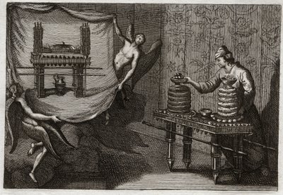 Bíblia de Royaumont, Velho Testamento: A mesa de propostas de pães no Tabernáculo. Ilustração de 1811. de Unknown artist