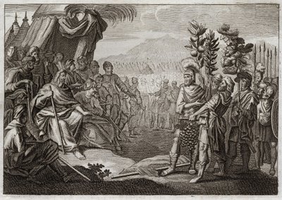 Bíblia de Royaumont, Velho Testamento: Doze espiões. Moisés enviou doze espiões para reconhecer a terra de Canaã (Terra Prometida). Eles fazem o povo sussurrar, e Deus, para puni-los com este murmúrio, assegura-lhes que eles nunca entrarão nesta terra. Ill de Unknown artist