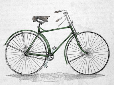 Modelo de bicicleta com moldura. de Unknown artist