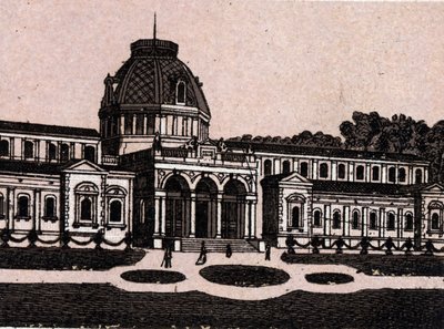 Budapeste, Hungria: vista das termas da Ilha Margaret (Isle Margareth). in "O mundo ilustra 168 vistas" Sem data (final do século XIX) de Unknown artist