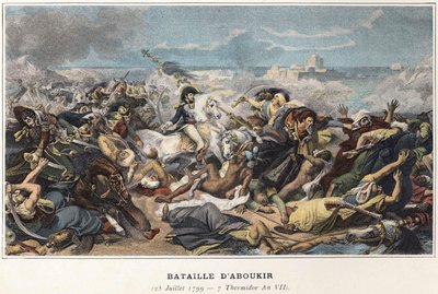 Campanha (Expedição) do Egito (1798-1801): Joachim Murat (1767-1815) durante a Batalha de Aboukir, 25 de julho de Unknown artist
