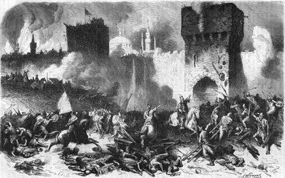 Captura de Constantinopla por Mohamet II em 29 de Maio de 1453. de Unknown artist
