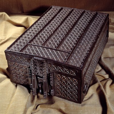 Cassette contendo o tratado de Amiens de 1527 é utilizada para o transporte de cavalos (aliança entre Henrique VIII e François I contra Carlos V). Paris, Arquivo Nacional de Unknown artist
