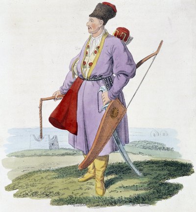 Guerreiro da Ásia Central, Deb. século XIX de Unknown artist