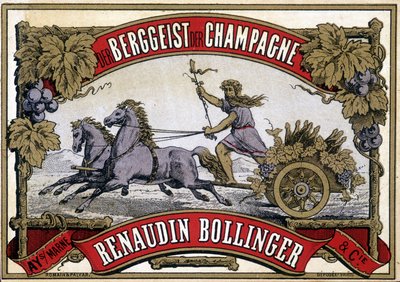 Rótulo de champanhe “Renaudin Bollinger” ”. de Unknown artist
