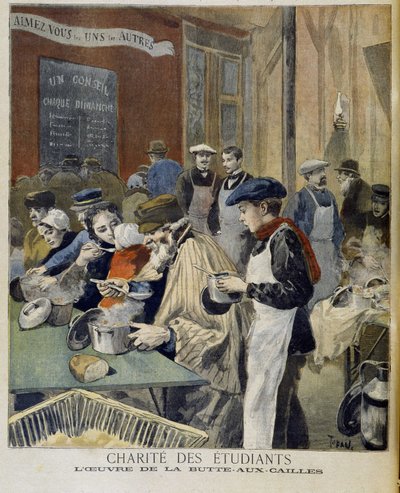 Caridade dos estudantes, o trabalho do Butte aux Cailles - no "Le petit journal" de 5 de fevereiro de Unknown artist