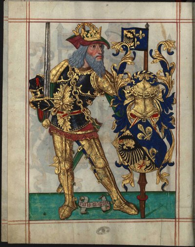 Carlos Magno (742-814) - Carlos o Grande (do Livro do Ameiro-Mor) par Anônimo de Unknown artist