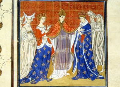 Charles IV o belo e branco da Borgonha - Miniatura da Idade Média (ref. 512, 345v): Pedido de autorização para a Biblioteca Municipal de Toulouse (tel: 05 62 27 66 66) de Unknown artist