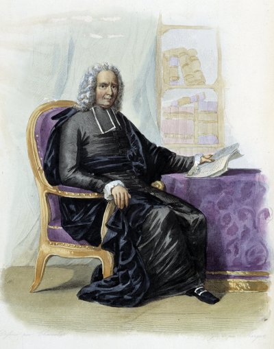 Charles Rollin (1661-1741), escritor e historiador em Ed. Mennechet, "Le Plutarque francais". de Unknown artist