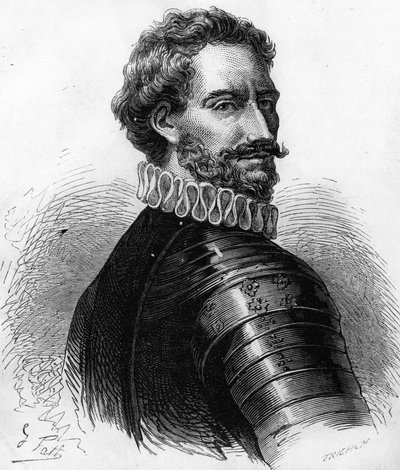Charles de Montpensier (1490-1527), Duque de Bourbon e Connetable de França. Gravura do século XIX. de Unknown artist