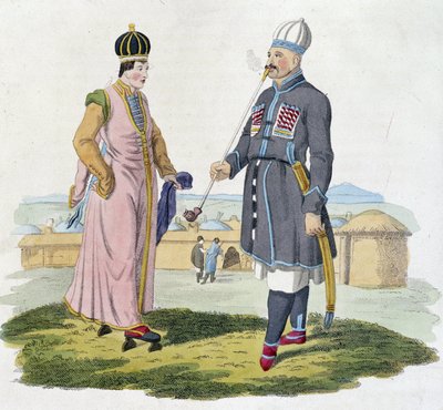 Cherkess homem e mulher (Cáucaso) de Unknown artist