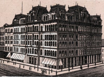 Chicago, EUA: vista de Field, Leiter & Co. (Field, Leiter & Co. Department Store). em "The world illustrates 168 views" Sem data (final do século XIX) de Unknown artist
