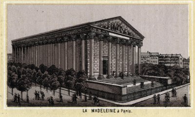 Igreja da Madeleine em Paris. de Unknown artist