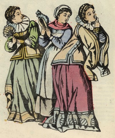 A Cinderela e as suas lindas irmãs. Ilustração do conto de Charles Perrault "Cinderela ou La petite slipper de verre". de Unknown artist