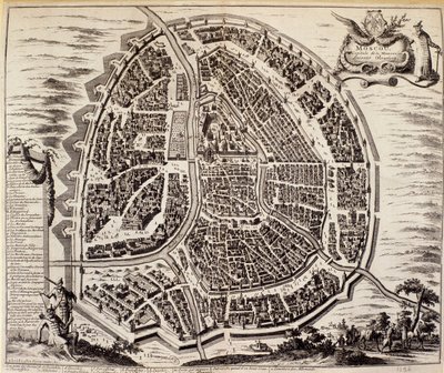 Mapa da cidade de Moscovo no século XVII. de Unknown artist