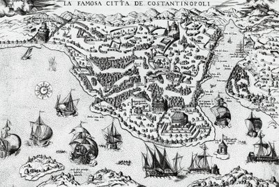 Cidade de Constantinopla, gravura de Unknown artist