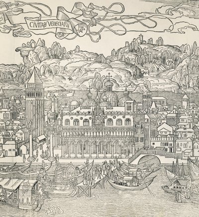 Cidade de Veneza, Itália, gravura de Unknown artist