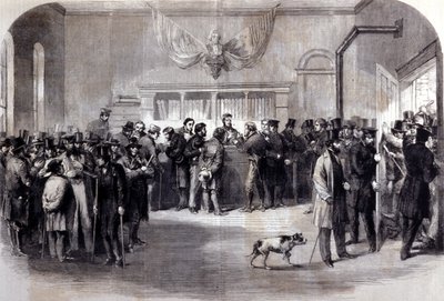 Guerra Civil (1861 - 1865), Guerra Civil Americana. Costelas anticonscrição em frente aos escritórios de isenção. Nova Iorque. de Unknown artist
