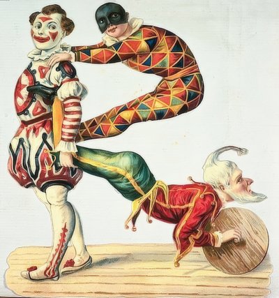 Palhaços e arlequins de Unknown