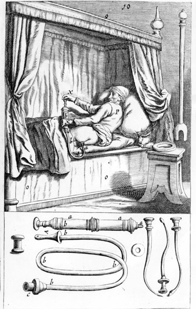 Clystère (para enemas) por Johannes Sculptetus "Armamentarium Surgical". Veneza 1665 de Unknown artist