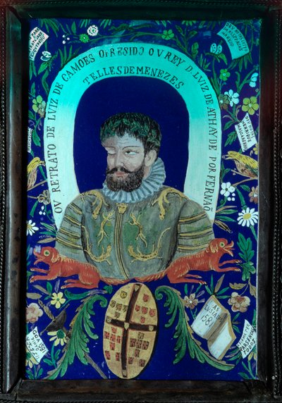 Colecção de poemas do poeta português Luis Vaz de Camoes (1525-1580) decora retratos. Século XVI. Lisboa, Museu Nacional de Arte Antiga de Unknown artist